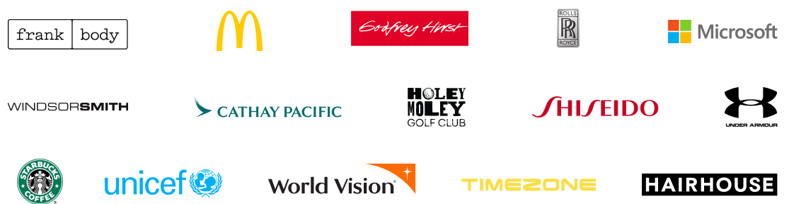 We work with great brands of all sizes