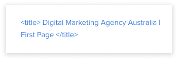 Title Tag Example